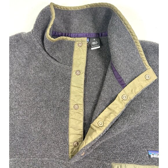Vintage Patagonia Mens Synchilla Snap-T Pullover Size XL Made In USA 90s Gray - Picture 3 of 13